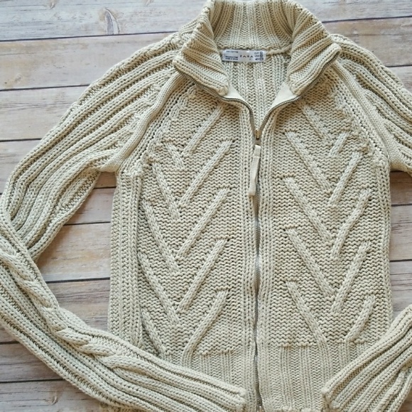 Zara Sweaters - Zara Zip Up Knitted Sweater
